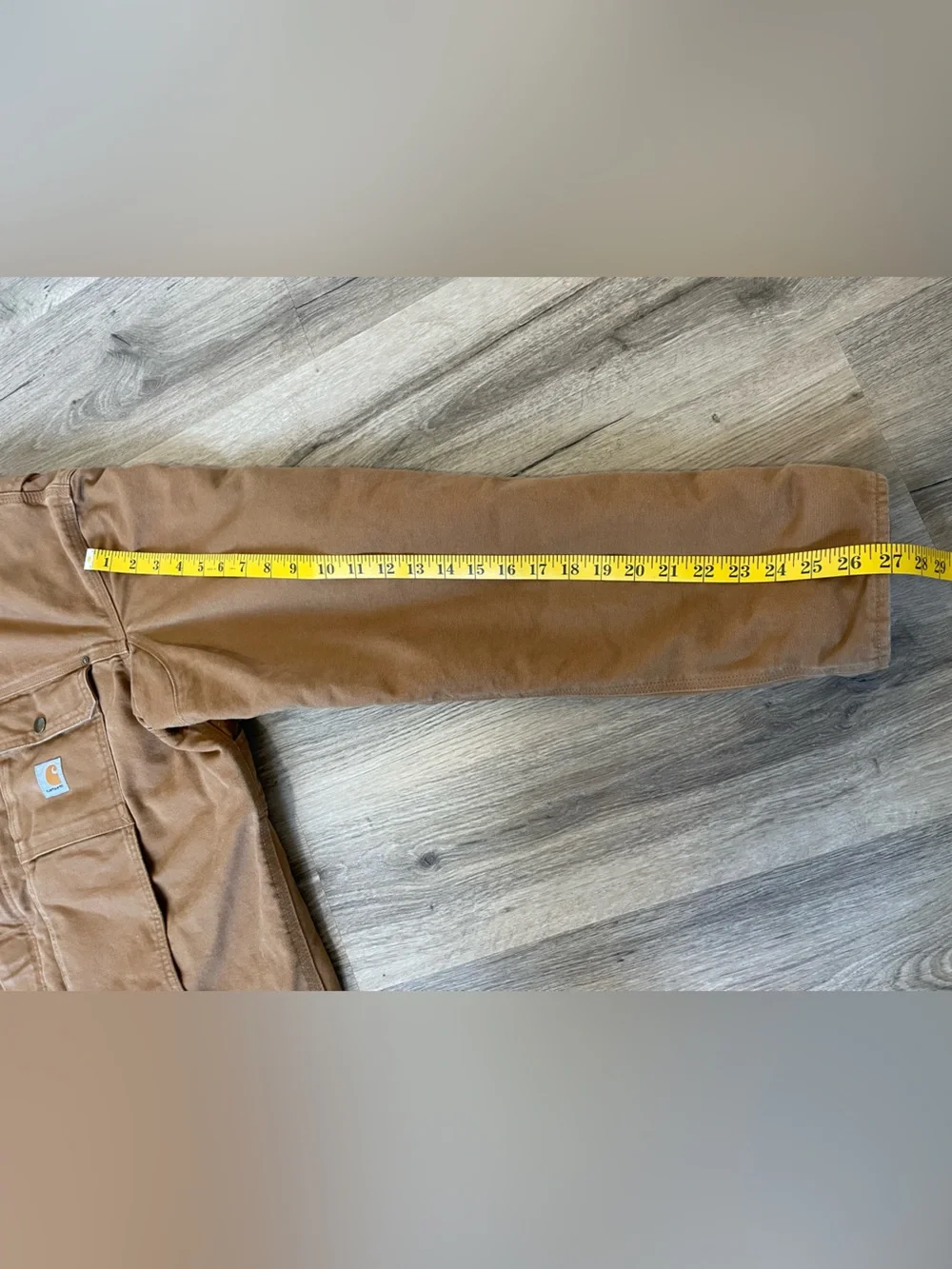 Carhartt Relaxed Fit Duck Utility Jacket Men’s Large Tall Brown Corduroy Collar